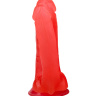 Малиновый гелевый анально-вагинальный фаллоимитатор на присоске - 14 см. купить в секс шопе