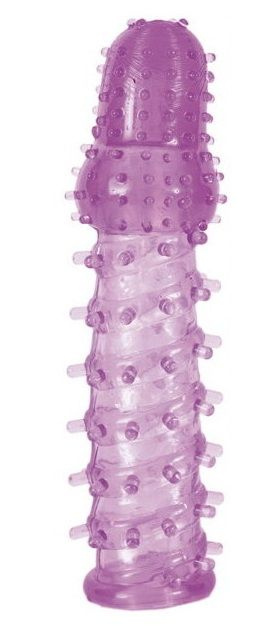Фиолетовая насадка, удлиняющая половой член, BIG BOY - 13,5 см. купить в секс шопе
