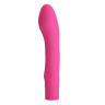 Розовый вибромассажер Ira с увеличенной загнутой головкой - 15 см. купить в секс шопе