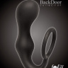 Чёрное эрекционное кольцо с анальной пробкой Double Pleasure Anal Plug купить в секс шопе
