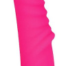 Розовый ребристый вибромассажер для стимуляции точки G - 15 см. купить в секс шопе