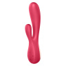 Красный вибратор-кролик Satisfyer Mono Flex с управлением через приложение - 20,4 см. купить в секс шопе