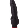 Чёрный виброфаллос с шипами у основания - 17,8 см. купить в секс шопе