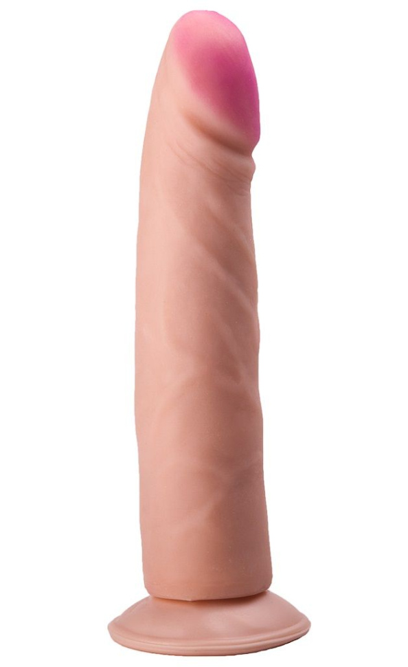 Фаллоимитатор на присоске из бархатистого на ощупь материала - 19,5 см. купить в секс шопе
