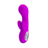 Фиолетовый вибратор Valentine с клиторальным отростком - 15,4 см. купить в секс шопе
