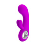 Фиолетовый вибратор Valentine с клиторальным отростком - 15,4 см. купить в секс шопе