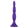 Фиолетовая анальная елочка Silicone Triple Probe - 14,5 см. купить в секс шопе