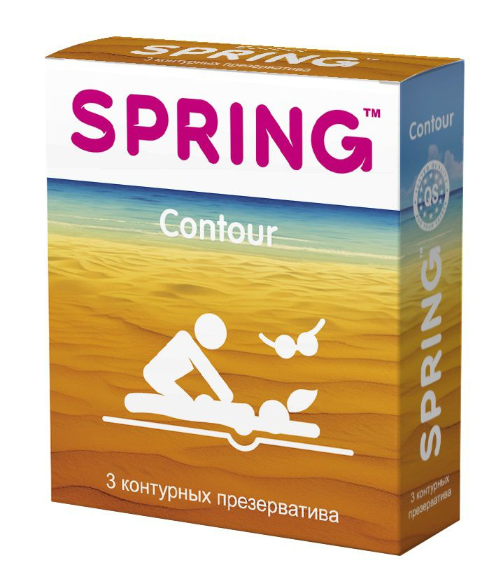 Контурные презервативы SPRING CONTOUR - 3 шт. купить в секс шопе