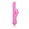 Розовый перезаряжаемый вибромассажер ROTATING JACK RABBIT - 22 см. купить в секс шопе
