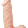Телесный фаллоимитатор с пышной мошонкой XSKIN 6 PVC DONG - 15 см. купить в секс шопе