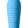 Голубой мини-вибратор S-HANDE MINI 2 с ребрами - 11,8 см. купить в секс шопе