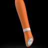 Оранжевый вибратор Bgood Deluxe - 18 см. купить в секс шопе