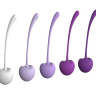 Набор из 5 фиолетово-белых шариков CHERRY KEGEL EXERCISERS купить в секс шопе
