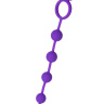 Фиолетовое эрекционное виброкольцо Posedon с анальной цепочкой купить в секс шопе