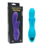 Голубой вибратор INDULGENCE Rechargeable Frolic Bunny - 18,7 см. купить в секс шопе