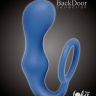 Синее эрекционное кольцо с анальной пробкой Double Pleasure Anal Plug купить в секс шопе