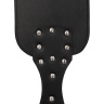 Черная шлепалка Studded Paddle - 38 см. купить в секс шопе