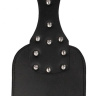 Черная шлепалка Studded Paddle - 38 см. купить в секс шопе