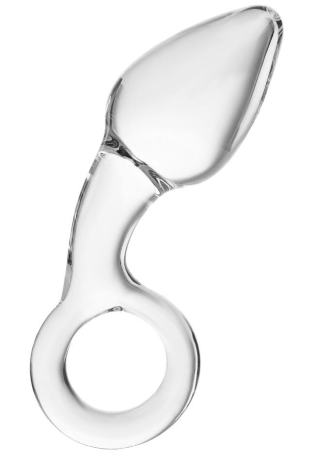 Прозрачная анальная втулка из стекла - 10,5 см. купить в секс шопе