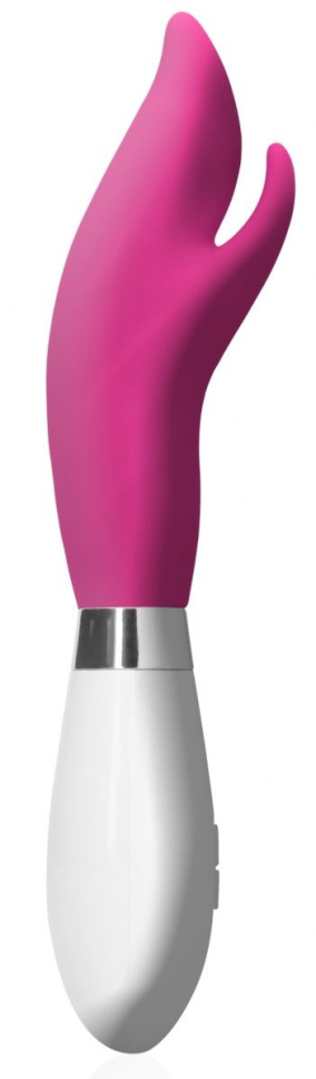 Розовый перезаряжаемый вибратор-кролик Athos - 22 см. купить в секс шопе