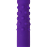 Фиолетовый вибратор с шишечками - 17 см. купить в секс шопе