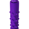 Фиолетовый вибратор с шишечками - 17 см. купить в секс шопе