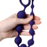 Фиолетовая силиконовая анальная цепочка Grape - 35 см. купить в секс шопе