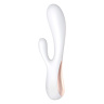 Белый вибратор-кролик Satisfyer Mono Flex с управлением через приложение - 20,4 см. купить в секс шопе