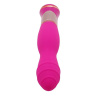 Ярко-розовый вибратор с ротацией ECSTASY Deluxe Rippled Vibe - 20 см. купить в секс шопе