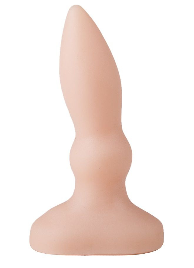 Телесный анальный плаг с каплевидным кончиком - 10 см. купить в секс шопе
