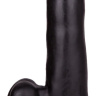Чёрный вибратор-реалистик - 16,6 см. купить в секс шопе