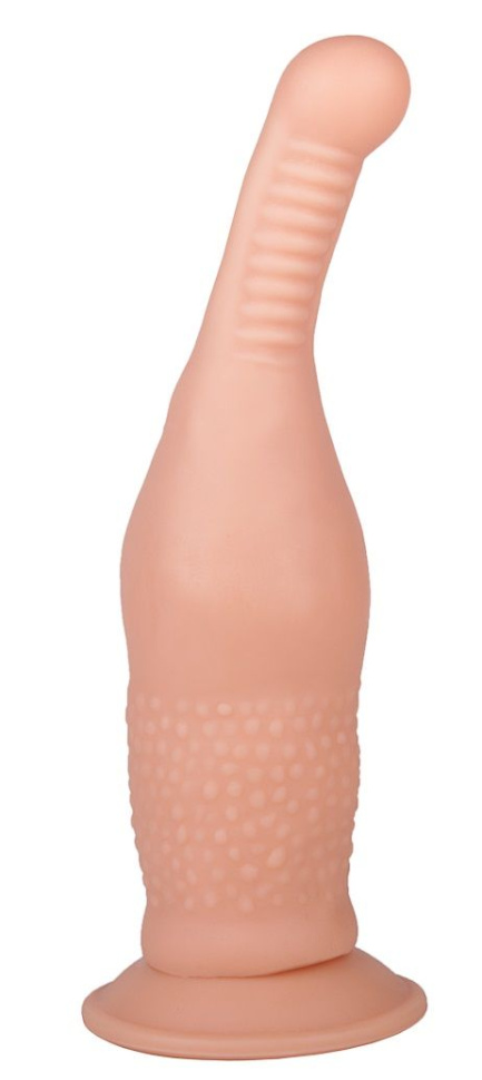 Анальный телесный стимулятор на присоске - 16,5 см. купить в секс шопе