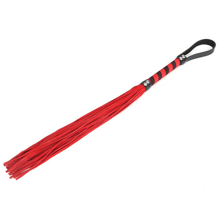 Мягкая плеть c красными шнурами Devil Lash - 58 см. купить в секс шопе