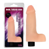 Вибратор реалистичной формы с выраженной розовой мошонкой - 19 см. купить в секс шопе