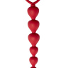 Бордовая анальная цепочка Heart Ray - 17,5 см. купить в секс шопе