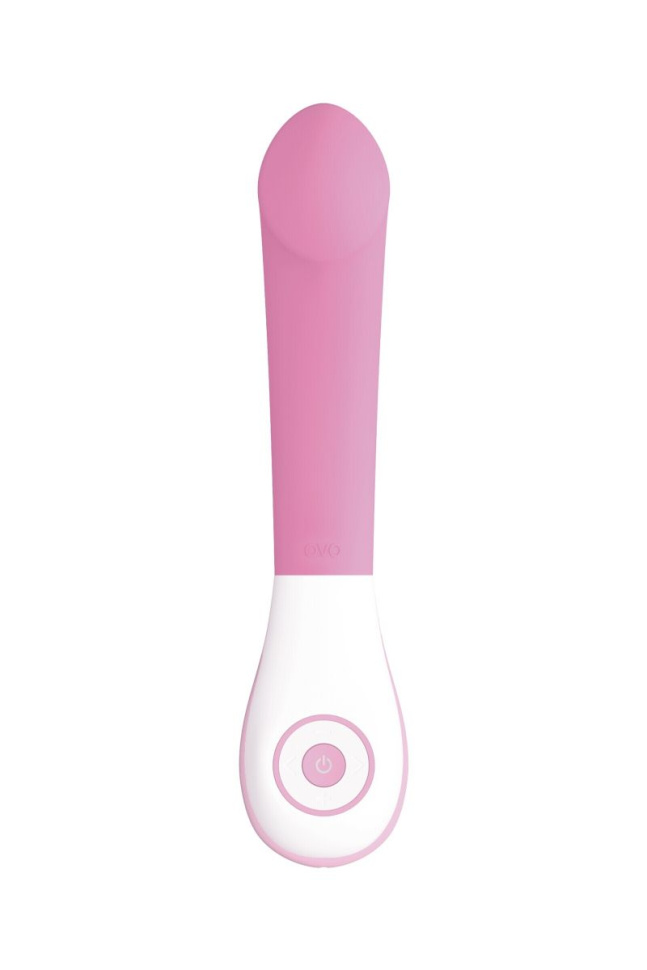 Розовый перезаряжаемый вибратор для G-стимуляции E3 - 18 см. купить в секс шопе
