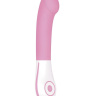 Розовый перезаряжаемый вибратор для G-стимуляции E3 - 18 см. купить в секс шопе