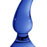 Синяя стеклянная анальная пробка Genius - 11,5 см. купить в секс шопе
