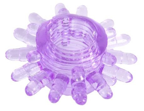 Фиолетовое гелевое эрекционное кольцо с шипиками купить в секс шопе