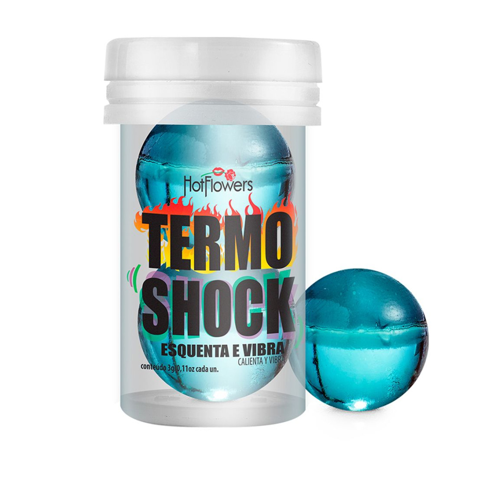 Интимный гель Termo Shock Hot Ball с разогревающе-покалывающим эффектом (2 шарика по 3 гр.) купить в секс шопе