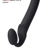 Черный безремневой страпон Silicone Bendable Strap-On XL купить в секс шопе