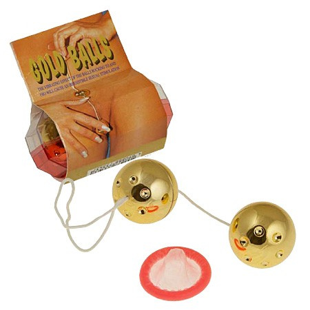 Золотистые вагинальные шарики GOLD купить в секс шопе