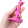 Розовая силиконовая анальная пробка Loverty - 8 см. купить в секс шопе