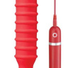 Красный вибрирующий плаг из силикона - 15 см. купить в секс шопе