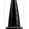 Черный рельефный анальный конус - 18,7 см. купить в секс шопе