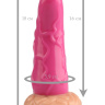 Розовая анальная втулка с венками - 18 см. купить в секс шопе