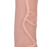 Фаллоимитатор на присоске с узором из вен с одной стороны - 23,5 см. купить в секс шопе