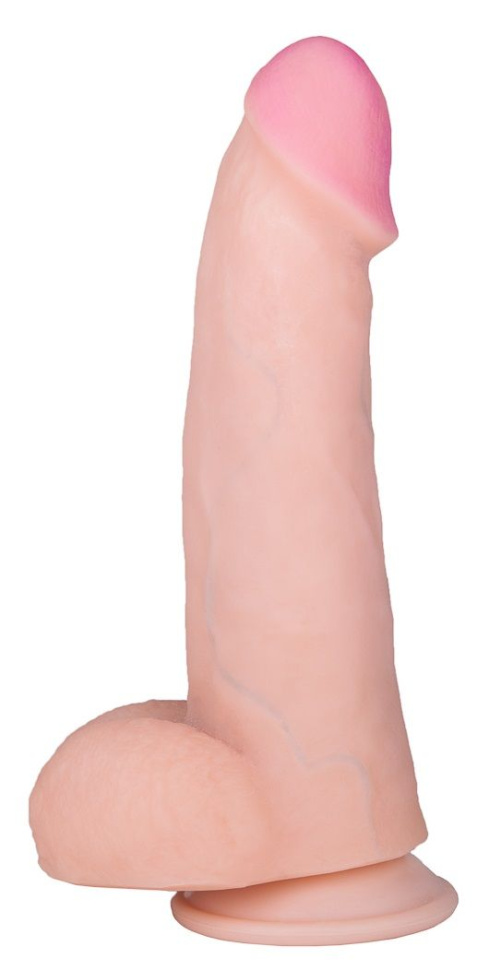 Фаллоимитатор с мошонкой на присоске ART-Style №27 - 20,5 см. купить в секс шопе
