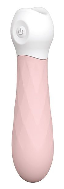 Розовый мини-вибромассажер Diamond Baby Boo - 11 см. купить в секс шопе