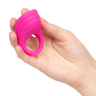 Розовое эрекционное виброкольцо с пультом Silicone Remote Pleasure Ring купить в секс шопе